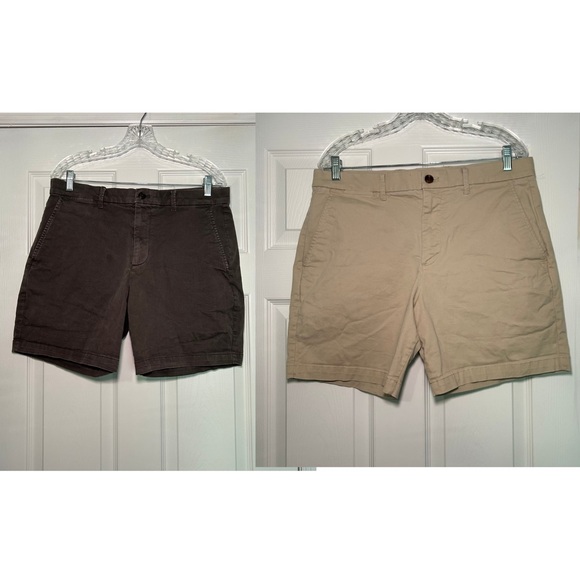 BUNDLE GAP Brown Tan Flat Front Shorts Men’s 34 Preppy Golf Summer Resort Casual - Picture 1 of 16